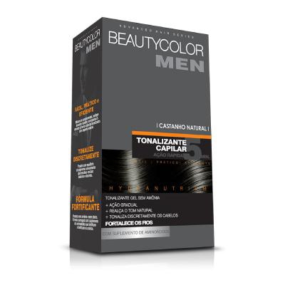 Tonalizante Gel Sem Amônia BeautyColor Men Castanho Natural